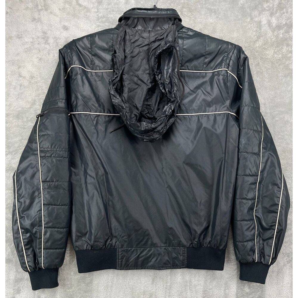 VTG Swingster Men's‎ TranSouth 500 Jacket Size M Black Built-in Hood Lined - Picture 10 of 11